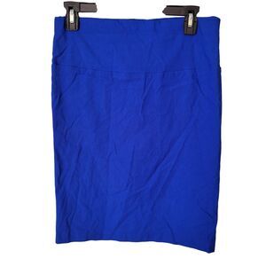 Shley Blue Womens Size PXL Blue Solid Skirt